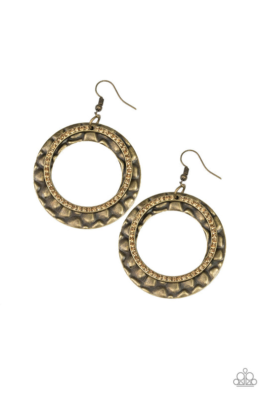 Paparazzi Cinematic Shimmer Brass Fishhook Earrings