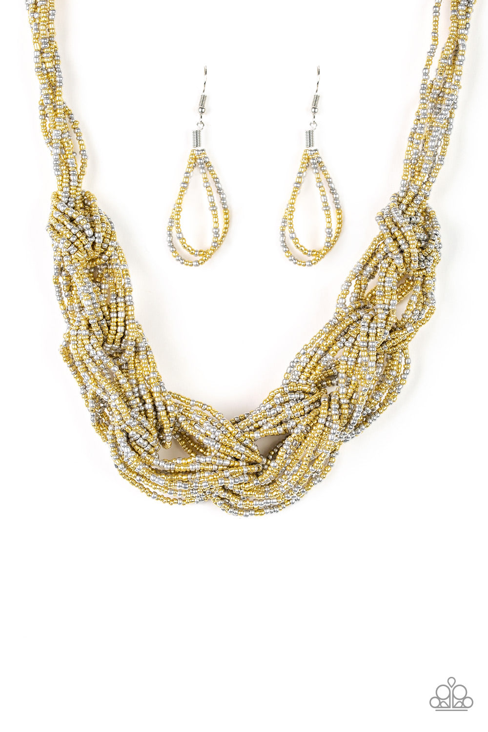 Paparazzi City Catwalk Short Gold Seed Bead Necklace