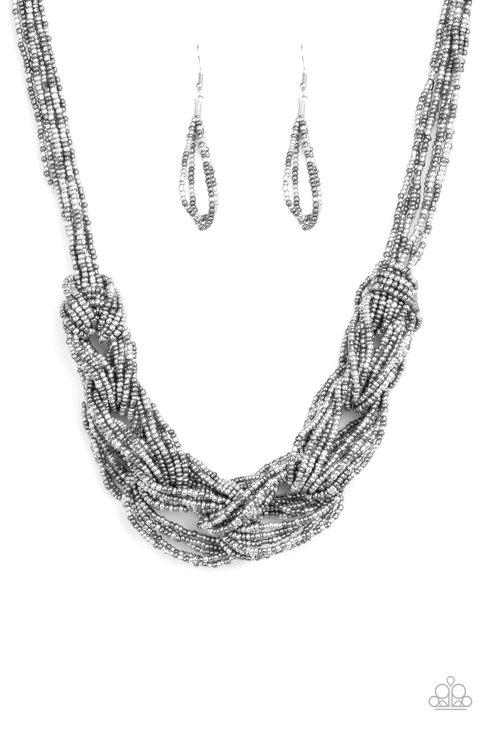 Paparazzi City Catwalk Short Silver Seed Bead Necklace