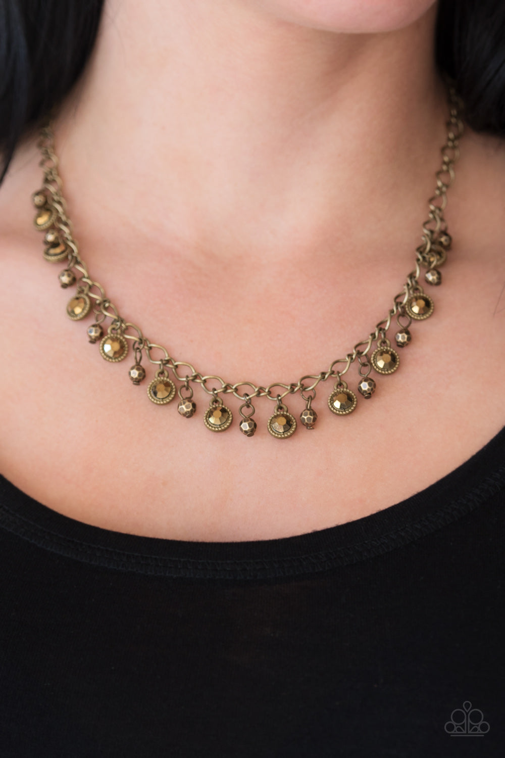 Paparazzi City Couture Brass Short Necklace
