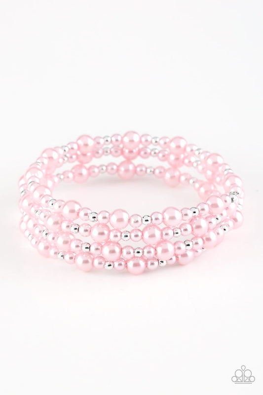 Paparazzi Classic Confidence Pink Coil Wrap Bracelet