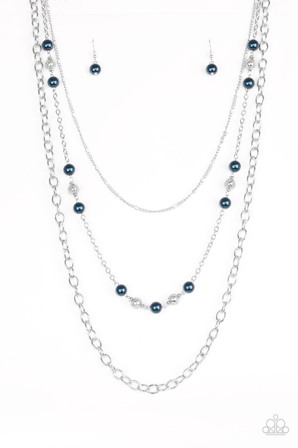Paparazzi Classical Cadence Blue Long Necklace