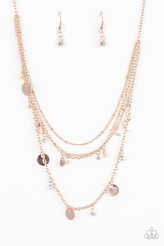 Paparazzi Classic Class Act Rose Gold Short Necklace