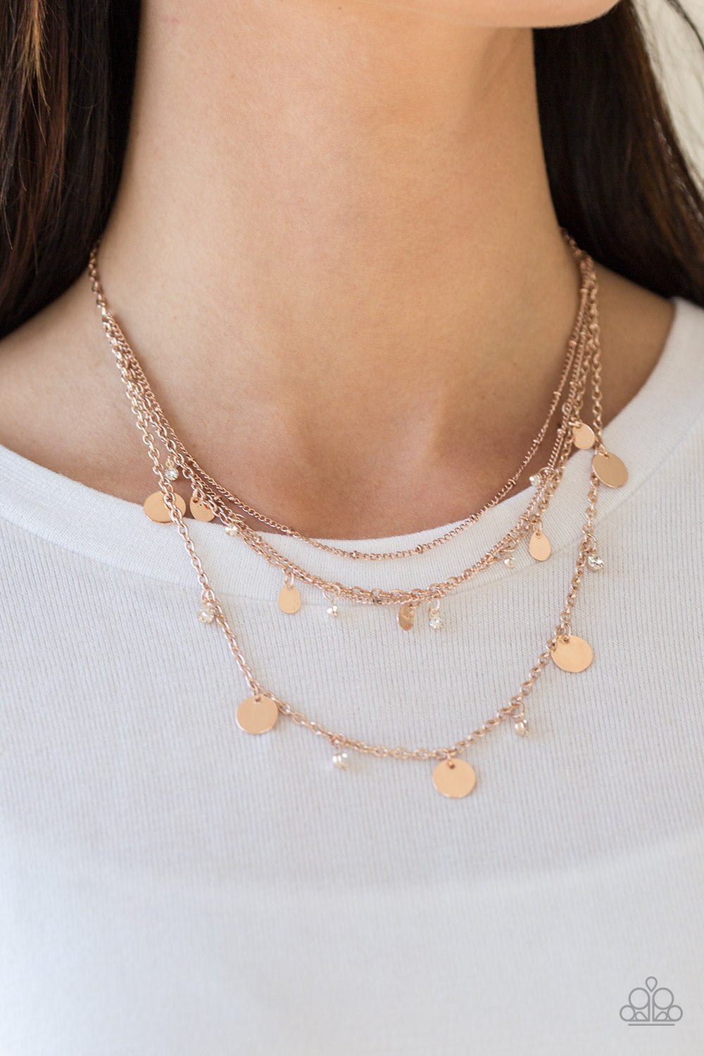 Paparazzi Classic Class Act Rose Gold Short Necklace