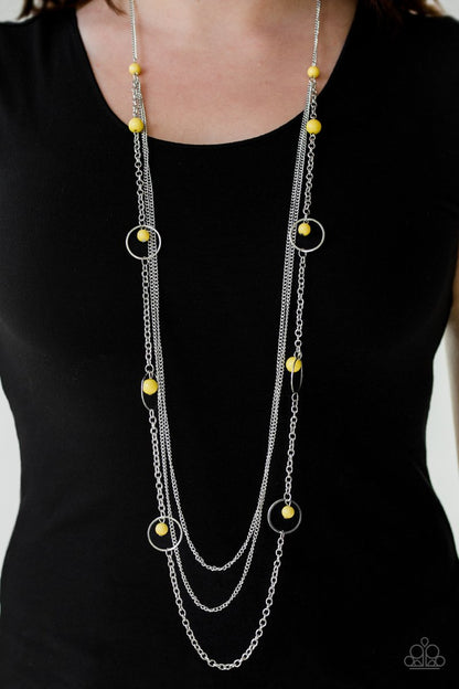 Paparazzi Collectively Carefree Yellow Long Necklace - P2WH-YWXX-214XX