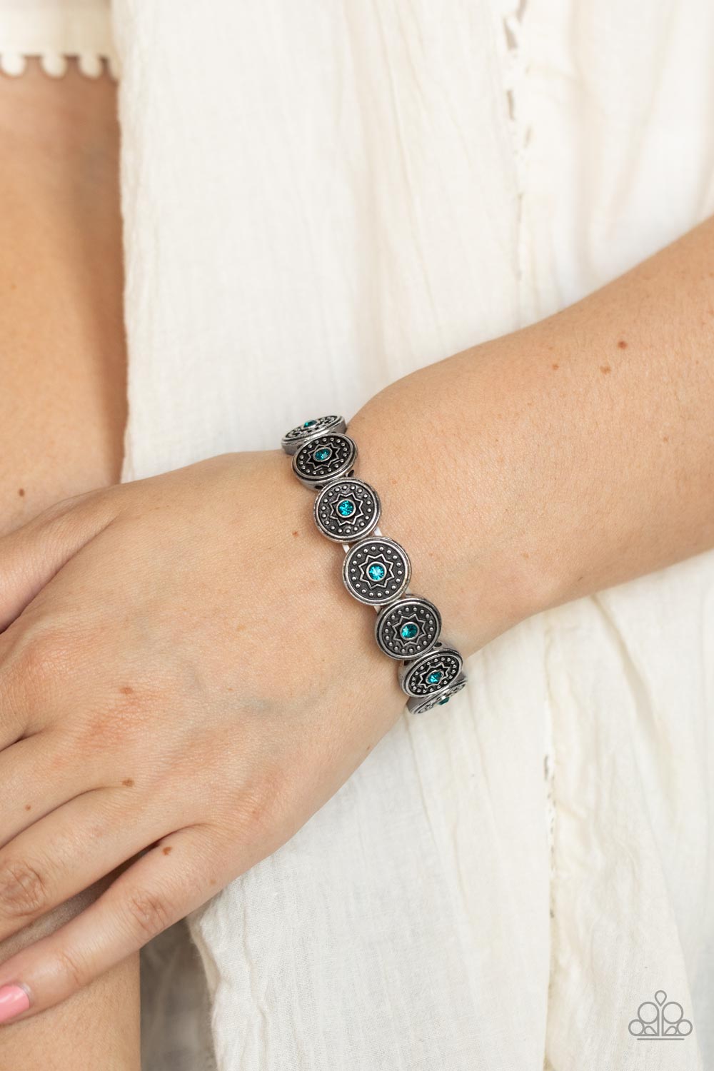 Paparazzi Colorfully Celestial Blue Stretch Bracelet