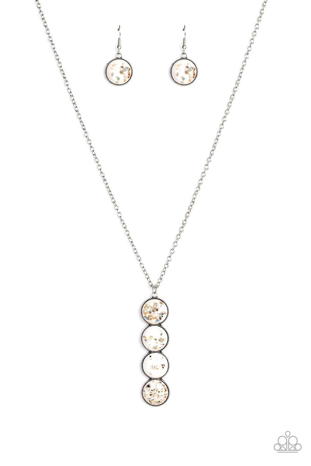 Paparazzi Confetti and Cocktails White Short Necklace