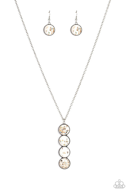 Paparazzi Confetti and Cocktails White Short Necklace