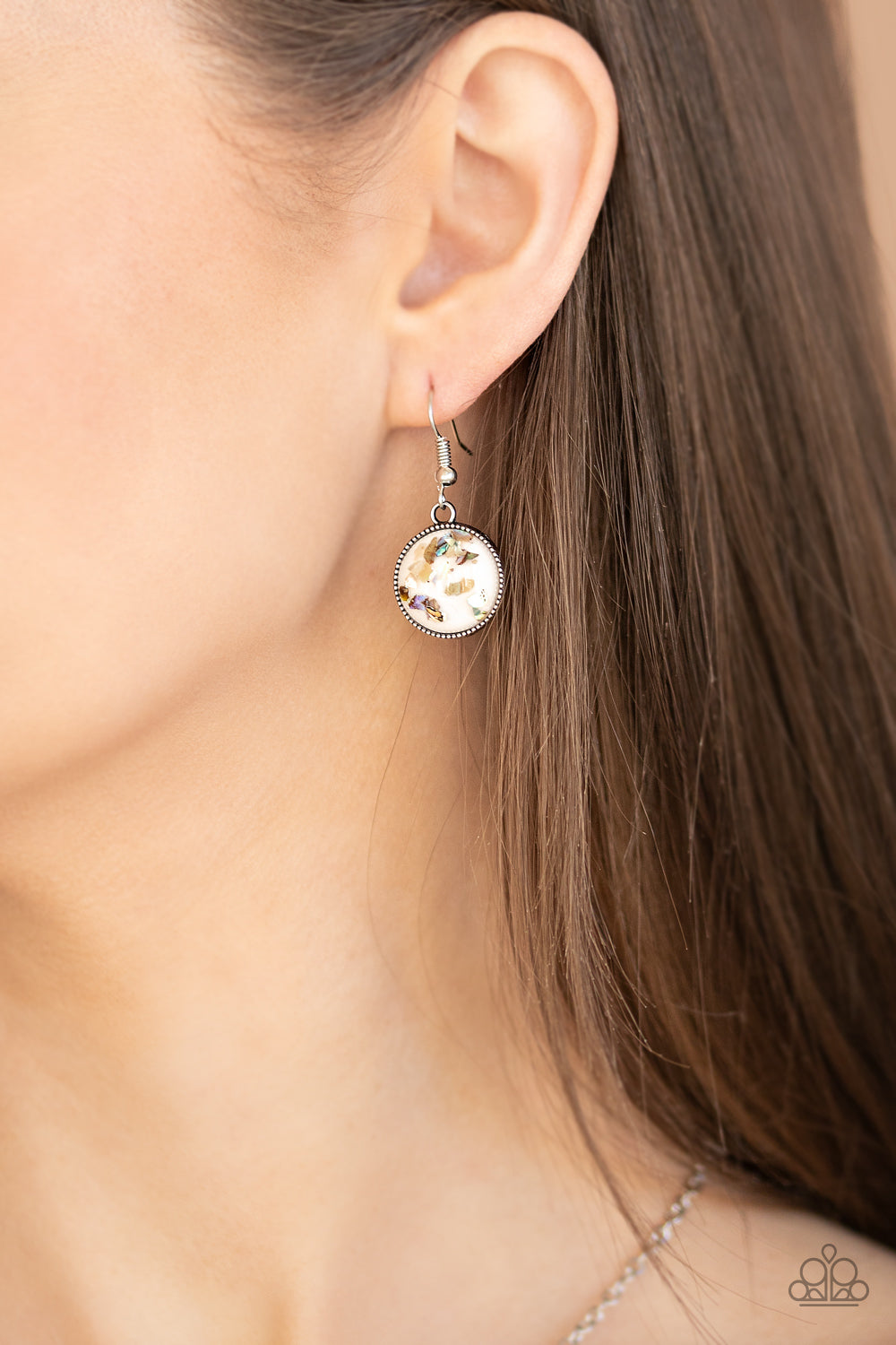 Paparazzi Confetti and Cocktails White Short Necklace