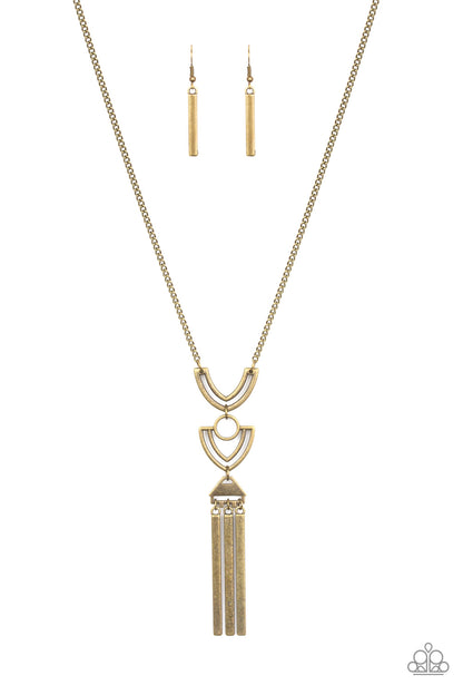 Paparazzi Confidently Cleopatra Brass Long Necklace