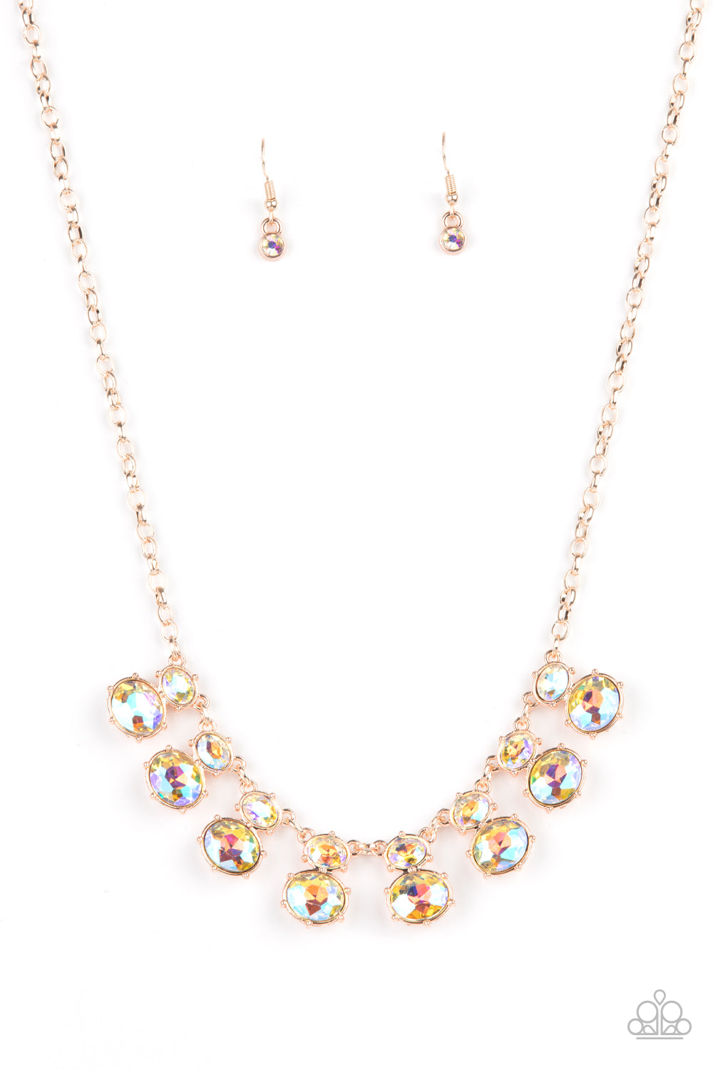 Paparazzi Cosmic Countess Rose Gold Short Necklace - Life Of The Party Exclusive July 2021