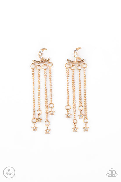 Paparazzi Cosmic Goddess Gold Jacket Post Earrings