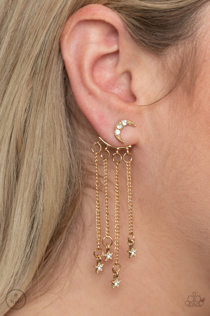 Paparazzi Cosmic Goddess Gold Jacket Post Earrings