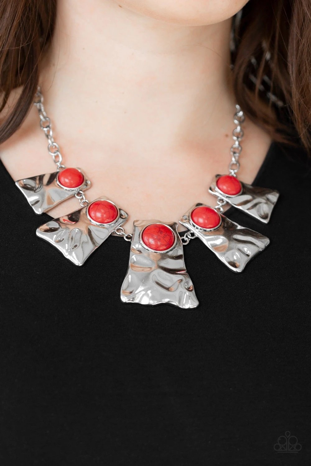 Paparazzi Cougar Red Short Necklace