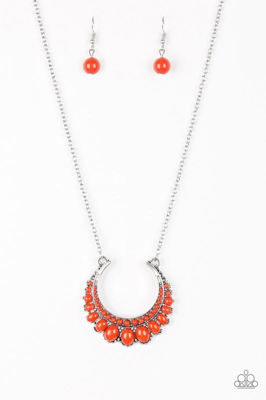 Paparazzi Count To Zen Orange Long Necklace