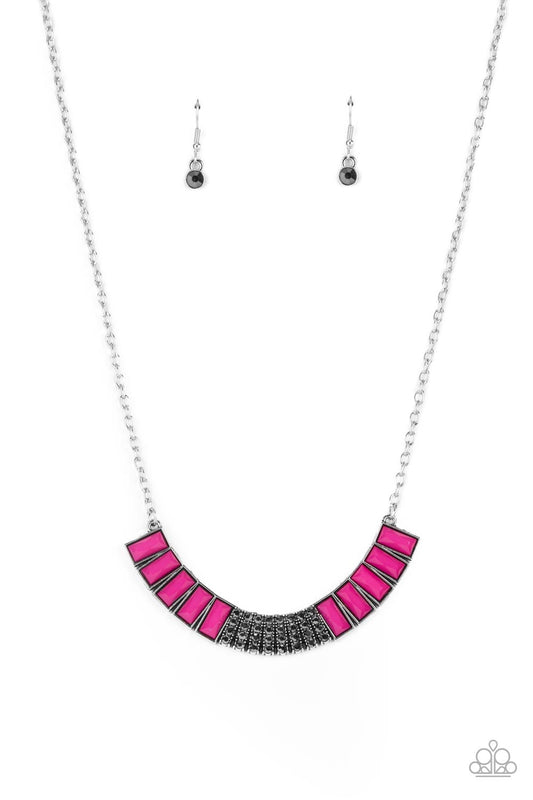 Paparazzi Coup De Mane Pink Short Necklace