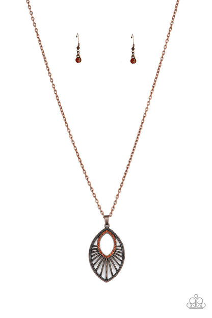 Paparazzi Court Couture Copper Long Necklace