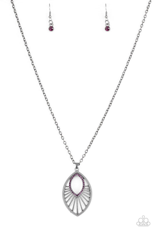 Paparazzi Court Couture Purple Long Necklace