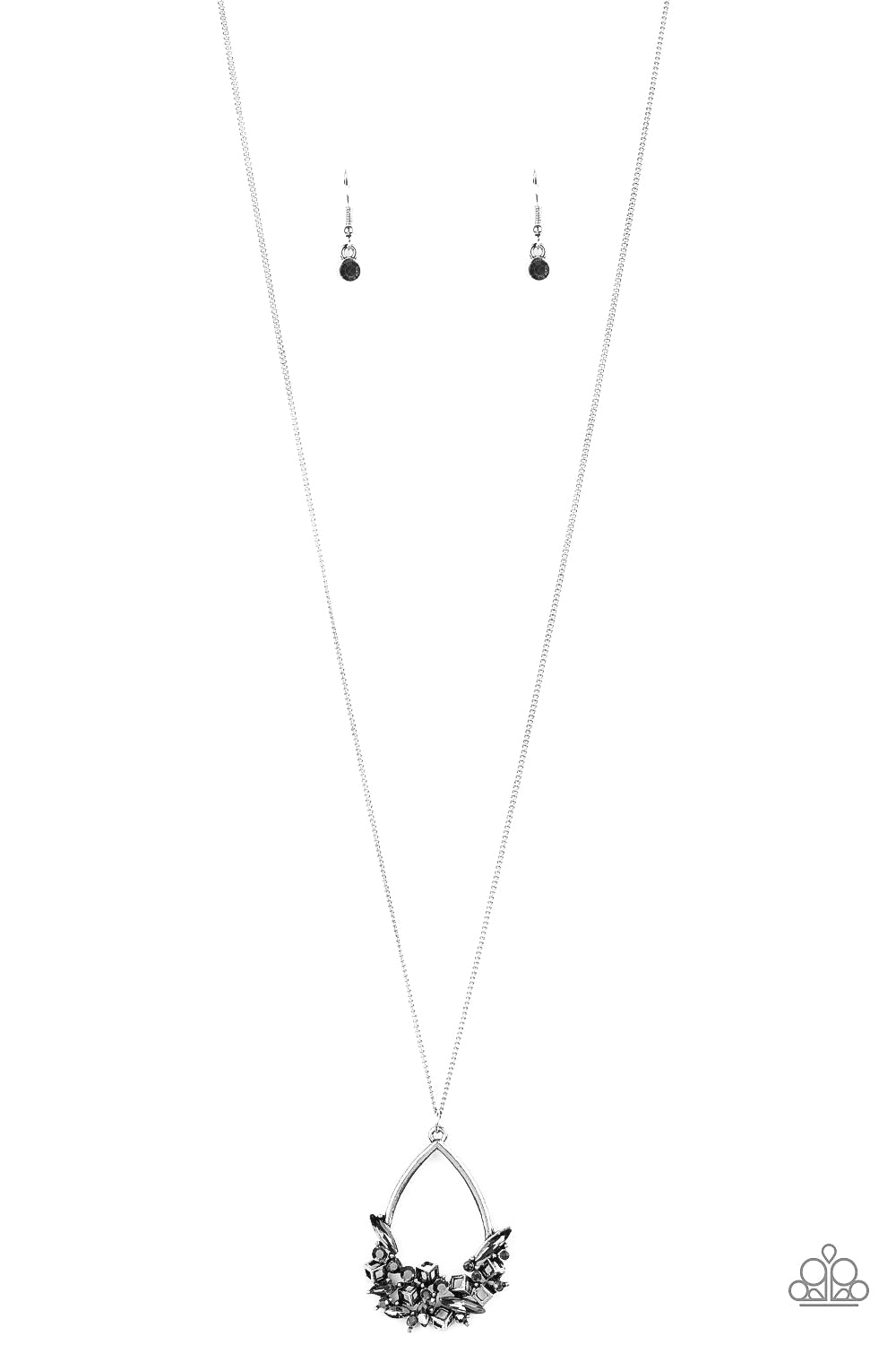 Paparazzi Couture Crash Course Silver Long Necklace - P2ED-SVXX-152JK