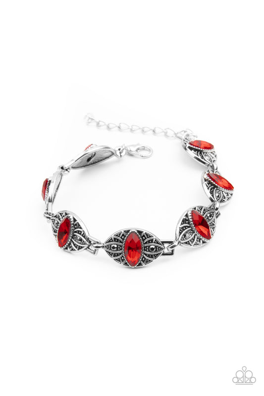 Paparazzi Crown Privilege Red Clasp Bracelet