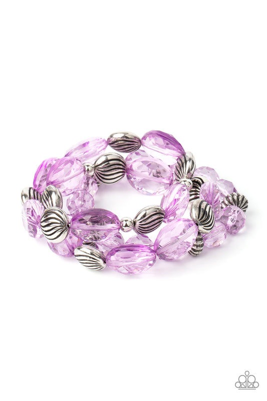 Paparazzi Crystal Charisma Purple Stretch Bracelet