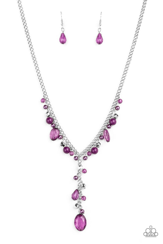 Paparazzi Crystal Couture Purple Short Necklace