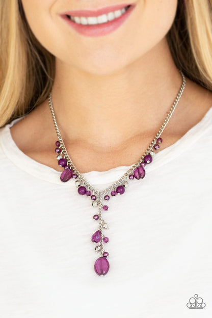 Paparazzi Crystal Couture Purple Short Necklace