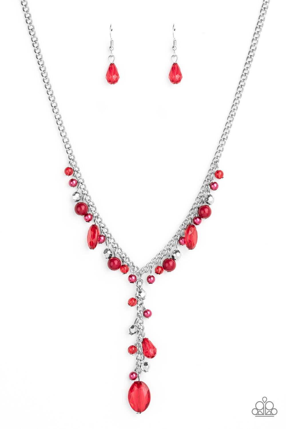 Paparazzi Crystal Couture Red Short Necklace