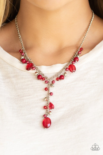Paparazzi Crystal Couture Red Short Necklace