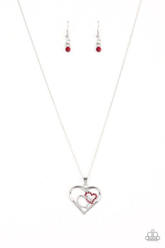 Paparazzi Cupid Charm Red Short Necklace