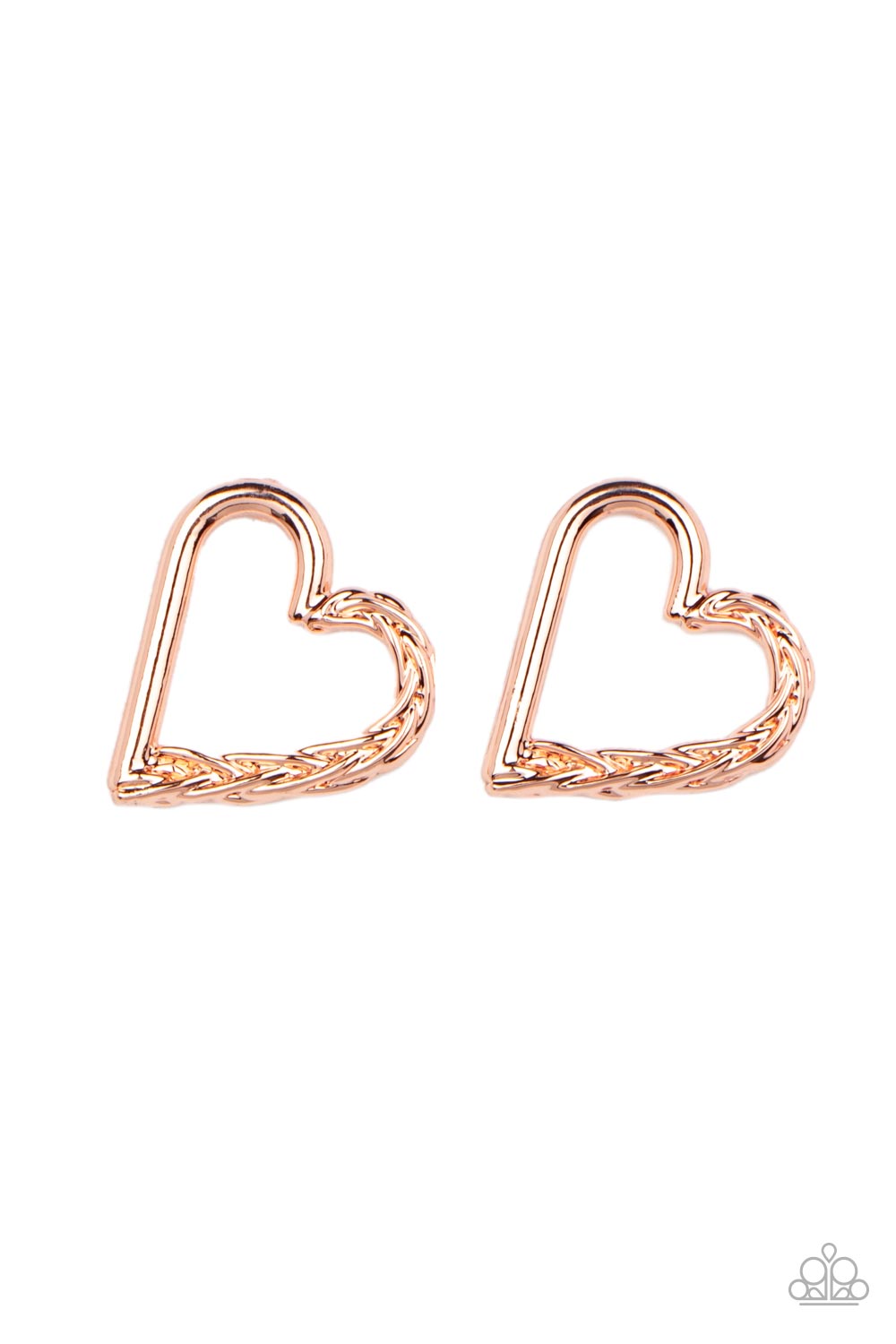 Paparazzi Cupid, Who? Copper Post Earrings - P5PO-CPSH-042XX