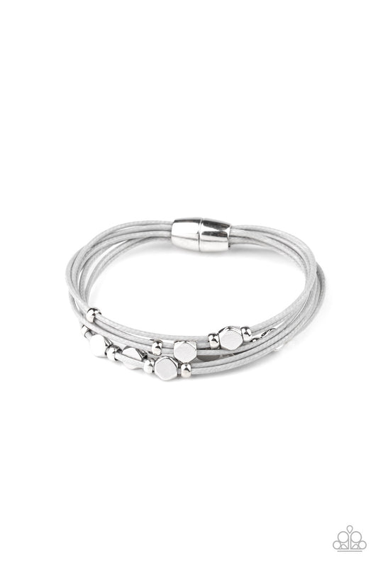 Paparazzi Cut The Cord Silver Magnet Bracelet