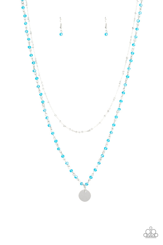 Paparazzi Dainty Demure Blue Short Necklace