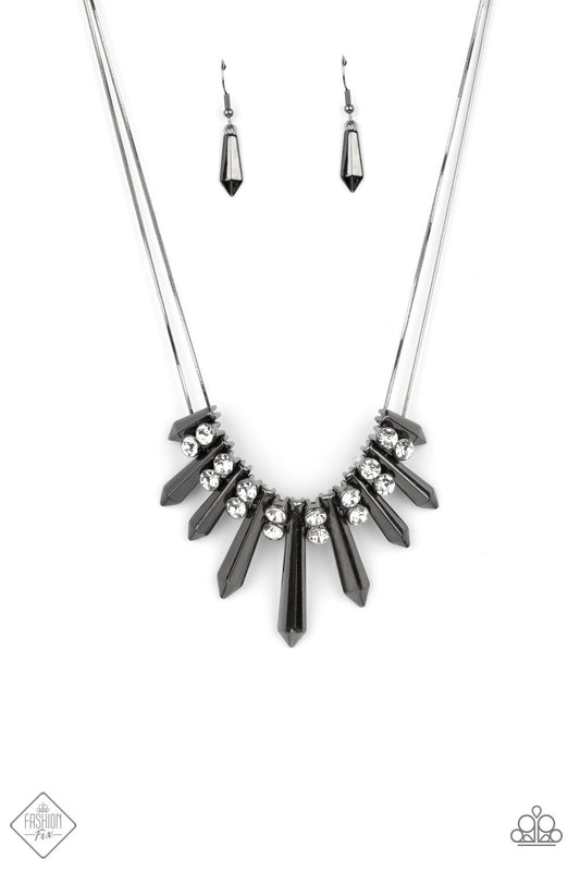 Paparazzi Dangerous Dazzle Black Short Necklace - Fashion Fix Magnificent Musings May 2021