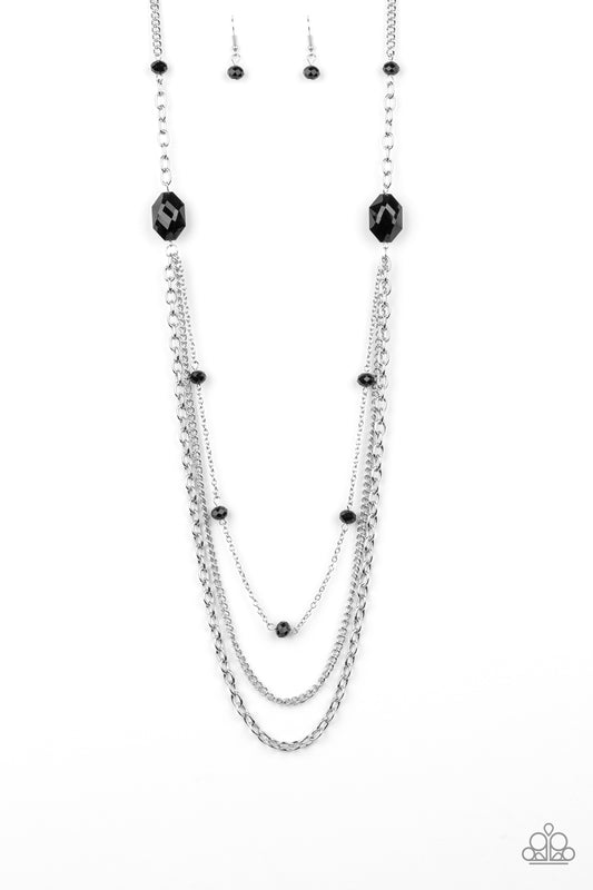 Paparazzi Dare To Dazzle Black Long Necklace