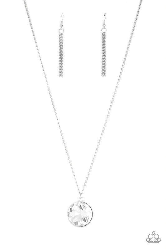 Paparazzi Dauntless Diva White Long Necklace
