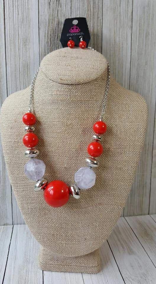 Paparazzi Daytime Drama Red Short Necklace - Fashion Fix Exclusive