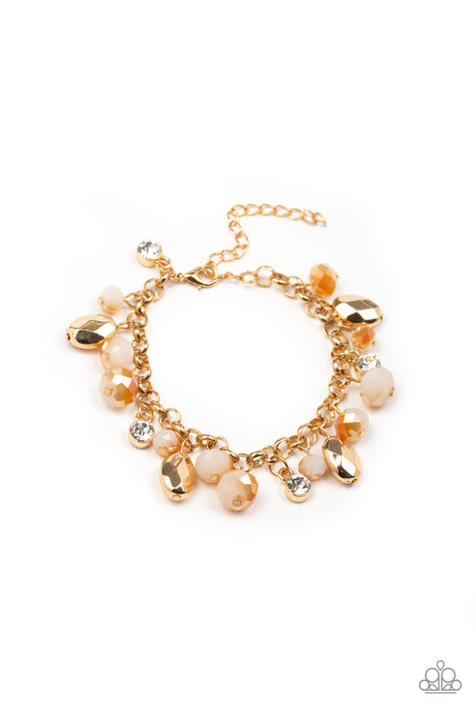 Paparazzi Dazing Dazzle Gold Clasp Bracelet
