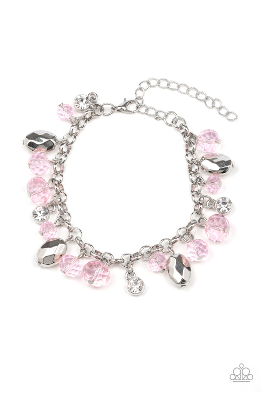 Paparazzi Dazing Dazzle Pink Clasp Bracelet