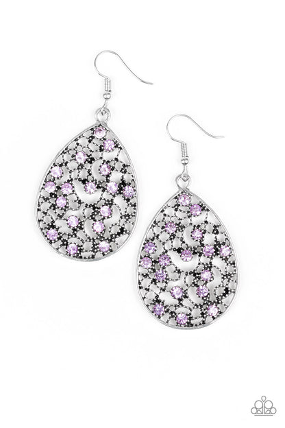 Paparazzi Dazzling Dew Purple Fishhook Earrings