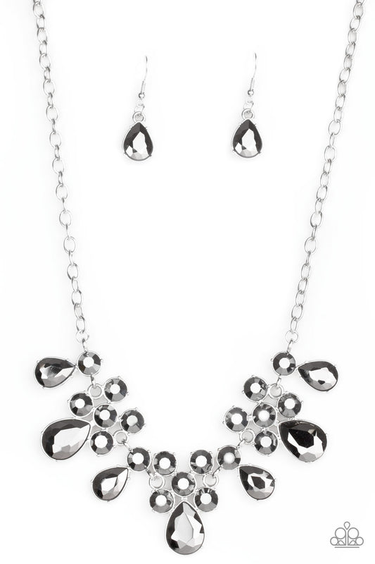 Paparazzi Debutante Drama Silver Short Necklace