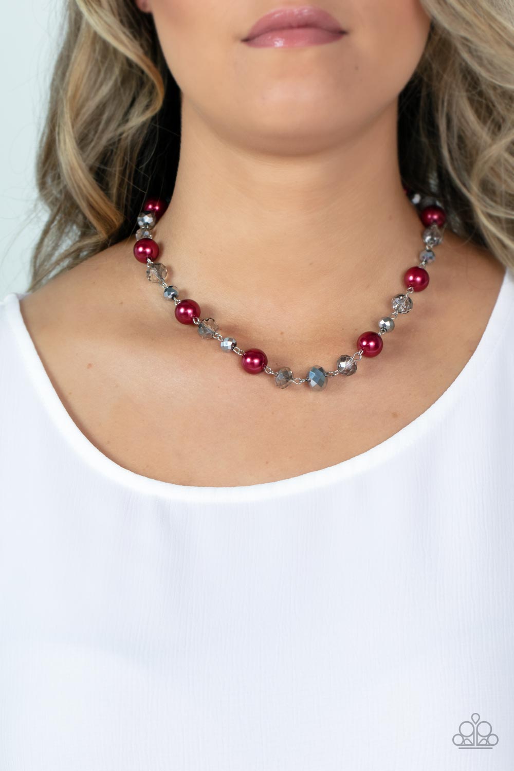 Paparazzi Decked Out Dazzle Red Short Necklace
