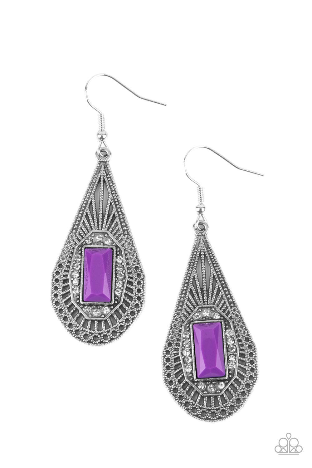 Paparazzi Deco Dreaming Purple Fishhook Earrings - P5RE-PRXX-171XX