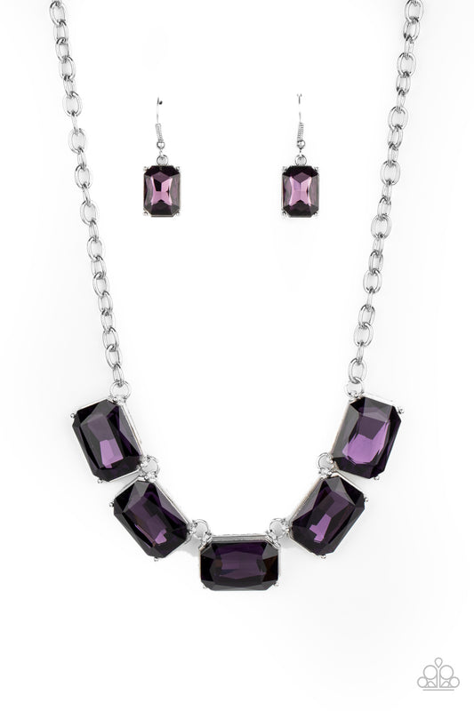 Paparazzi Deep Freeze Diva Purple Short Necklace