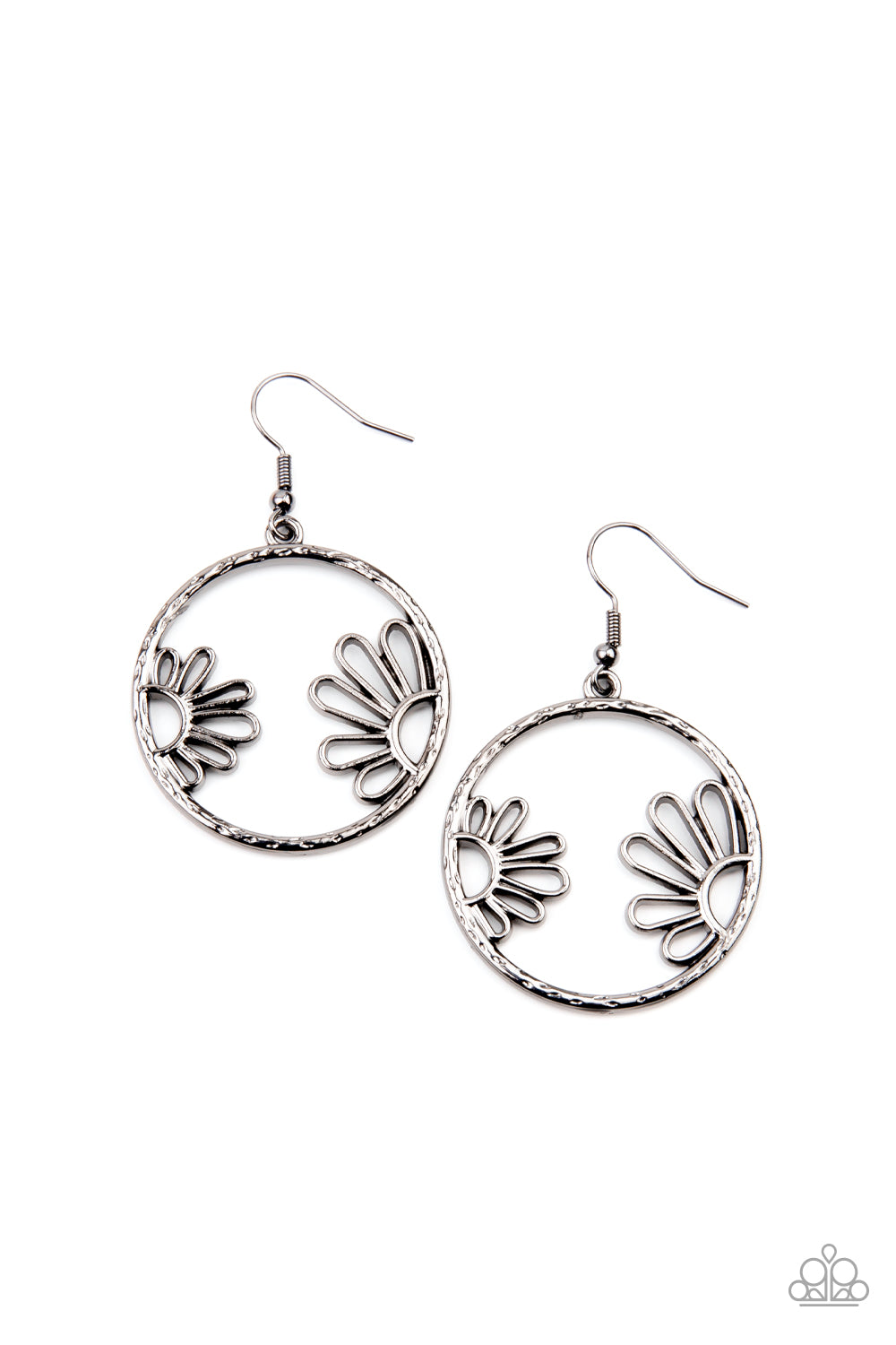 Paparazzi Demurely Daisy Black Fishhook Earrings
