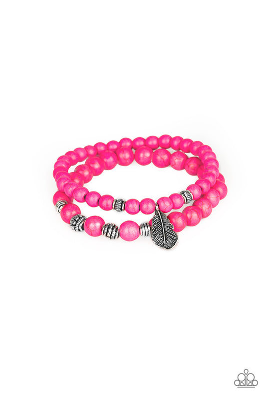 Paparazzi Desert Dove Pink Stretch Bracelet