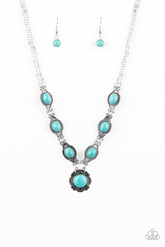 Paparazzi Desert Dreamin' Blue Stone Short Necklace