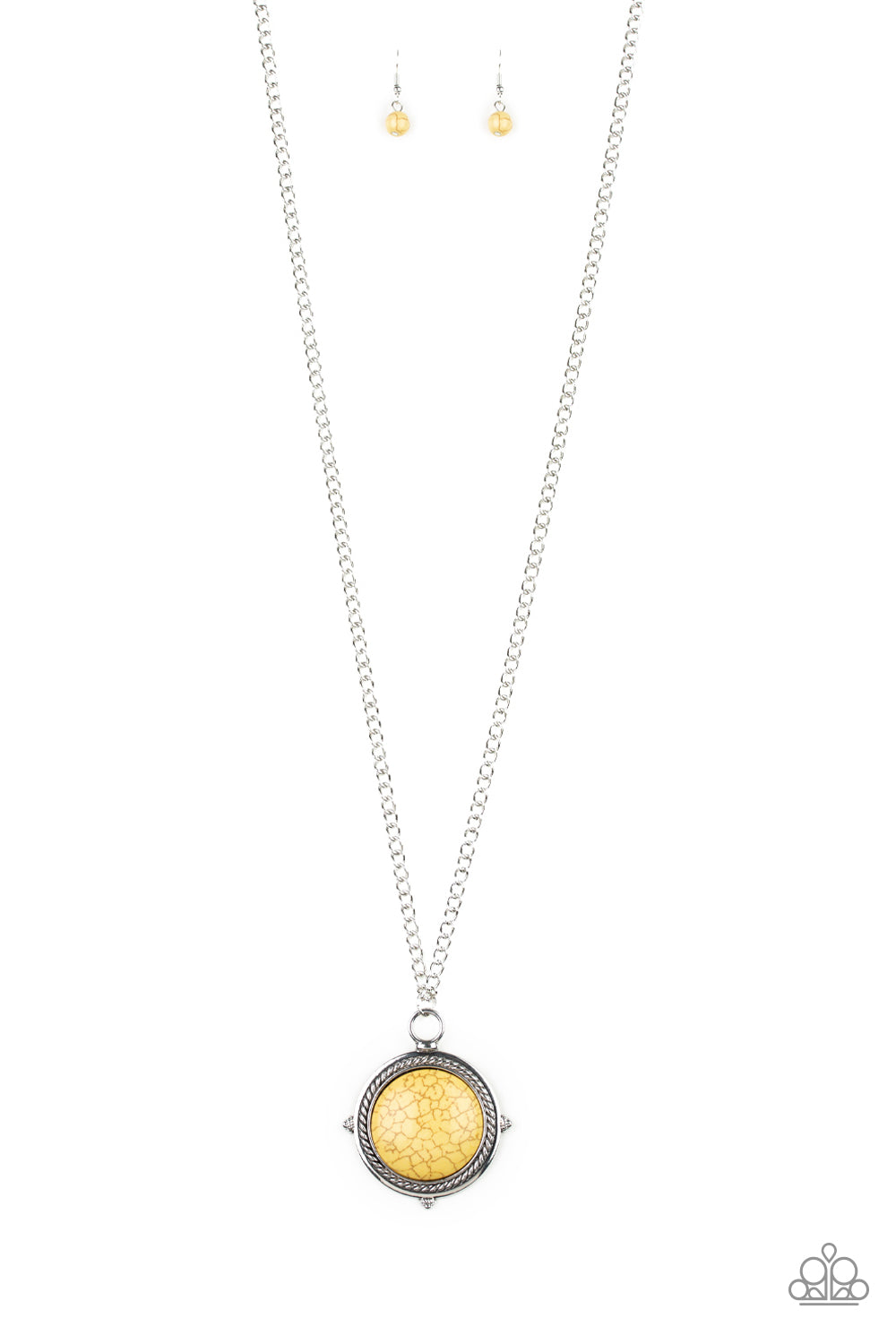 Paparazzi Desert Equinox Yellow Stone Long Necklace