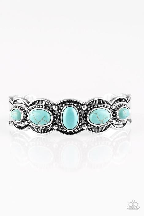 Paparazzi Desert Farer Blue Turquoise Cuff Bracelet