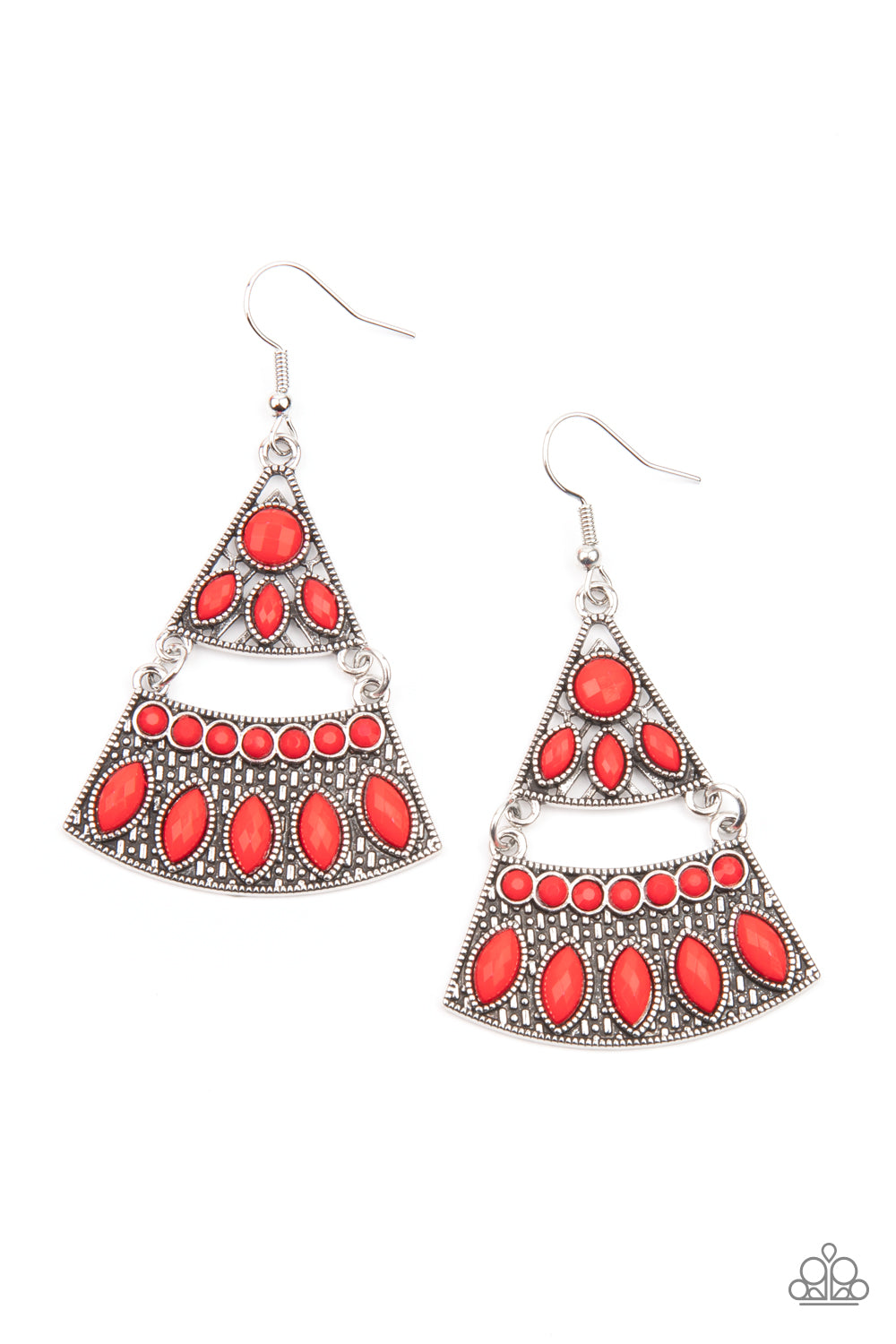 Paparazzi Desert Fiesta Red Fishhook Earrings